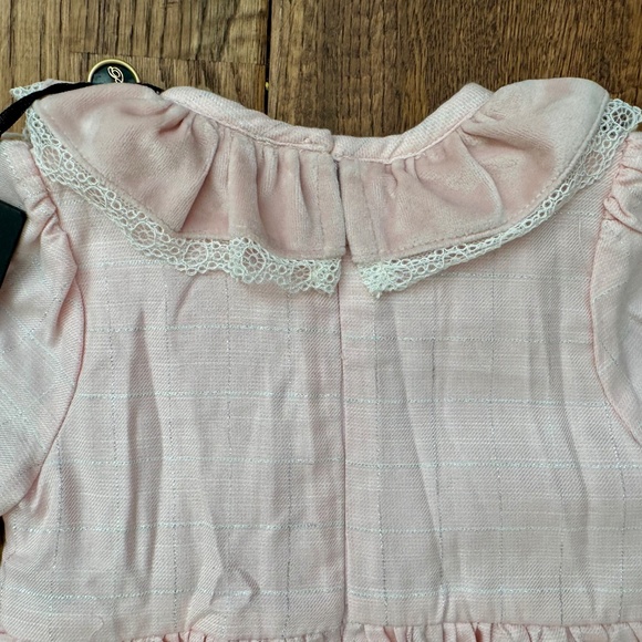 NWT Piccola Speranza Baby Doll Dress Soft Pink Girls Size 9 Months - Picture 5 of 9